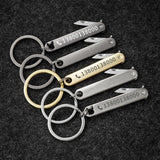 Drive Safe Lettering Keyring Anti-lost Card Trinket Key Rings Holder