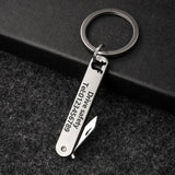 Drive Safe Lettering Keyring Anti-lost Card Trinket Key Rings Holder
