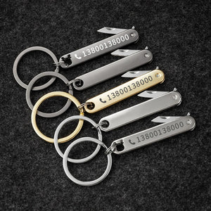 Drive Safe Lettering Keyring Anti-lost Car Keychain
