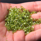 Natural Peridot Olivine Chip Stone Rock Tumbled Green Quartz Crystal Gravel