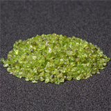 Natural Peridot Olivine Chip Stone Rock Tumbled Green Quartz Crystal Gravel