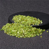 Natural Peridot Olivine Chip Stone Rock Tumbled Green Quartz Crystal Gravel