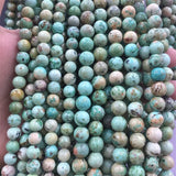 Natural Peru Turquoise Ore Beads Stone 6/8/10MM