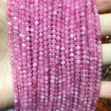 3MM-4MM Rubellite Tourmaline Apyrite Gemstone Round Beads