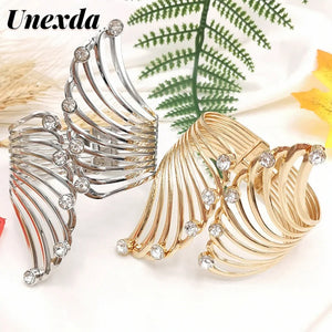 Boho Rhinestone Charm Bracelet Plated Bangles Wedding Party Favor