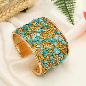 Ethnic Light Bracelet Natural Stone Rhinestone Charm Bohemian Jewelry