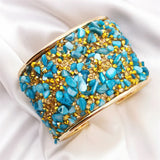 Ethnic Light Bracelet Natural Stone Rhinestone Charm Bohemian Jewelry