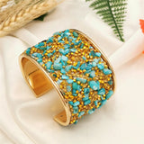 Ethnic Light Bracelet Natural Stone Rhinestone Charm Bohemian Jewelry
