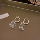 French Retro Transparent Long Earrings Women Niche Earring