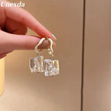French Retro Transparent Long Earrings Women Niche Earring