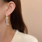 French Retro Transparent Long Earrings Women Niche Earring