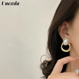 French Vintage Pearl Earrings High-Level Women Stud Earrings