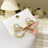French Vintage Pearl Earrings High-Level Women Stud Earrings