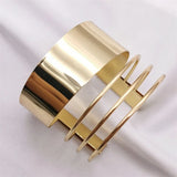 Y2k Plated Geometric Cuff Bracelet Girl Birthday Bangle