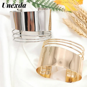 Y2k Plated Geometric Cuff Bracelet Girl Birthday Bangle