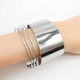 Y2k Plated Geometric Cuff Bracelet Girl Birthday Bangle