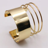 Y2k Plated Geometric Cuff Bracelet Girl Birthday Bangle