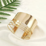 Y2k Plated Geometric Cuff Bracelet Girl Birthday Bangle