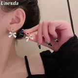 Pearl Bow Earrings Women Niche Earrings Temperament Versatile Earring