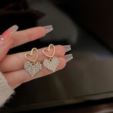 Diamond Love Earrings Women High-end Niche Charm Jewelry
