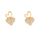 Diamond Love Earrings Women High-end Niche Charm Jewelry