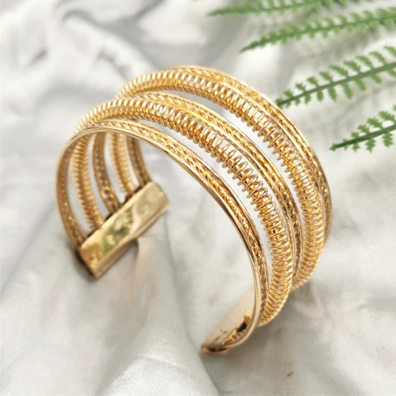 Mesh Multilayer Cuff Bangles Bohemian Jewelry Holiday Bangle