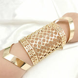 Gothic Cutout Charm Cuff Bracelet for Women