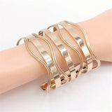 Retro Gothic Punk Bracelet for Women Lady Cuff Bangles