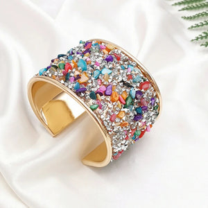 Colorful Rhinestone Cuff Bracelet Crystal Jewelry