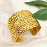 Exaggerated Wide Face Pattern Bangle for Women