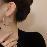 Retro Big Circle Earrings French High Sense Earring Party Accessories