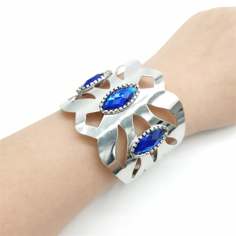 Vintage Gemstone Cutout Bracelet Gothic Jewelry