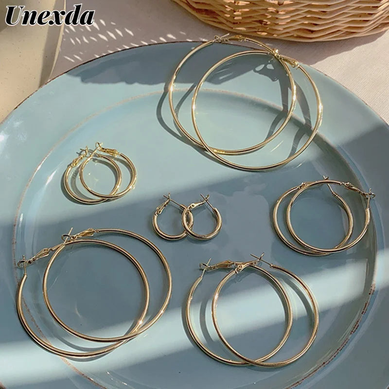 Vintage Personality Hoop Earrings Exaggerated Bohemian Accessories