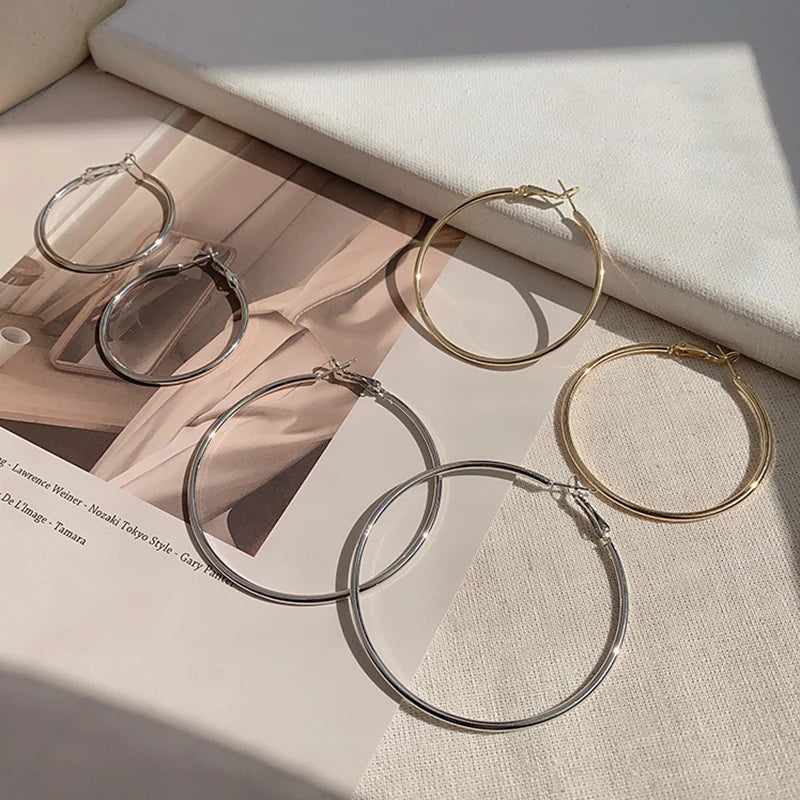 Vintage Personality Hoop Earrings Exaggerated Bohemian Accessories