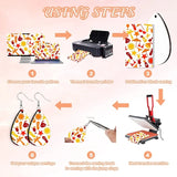 4 Styles Heat Transfer Earrings Sublimation Blanks Ear Plugs Jump Rings
