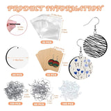 4 Styles Heat Transfer Earrings Sublimation Blanks Ear Plugs Jump Rings