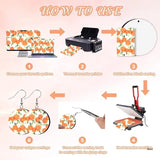 Heat Transfer Earrings Sublimation Blanks with Ear Hooks
