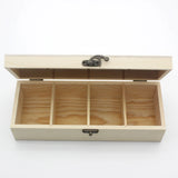Rectangle Wood Craft Boxes Gift Organizer Storage Box with Lid
