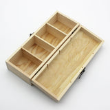Rectangle Wood Craft Boxes Gift Organizer Storage Box with Lid