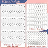 DIY Teardrop Earring Blank Heat Transfer Wire Hook Craft Supply