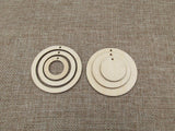 Unfinished Wood Blank Geometric Circle Earring Pendant Jewelry Finding