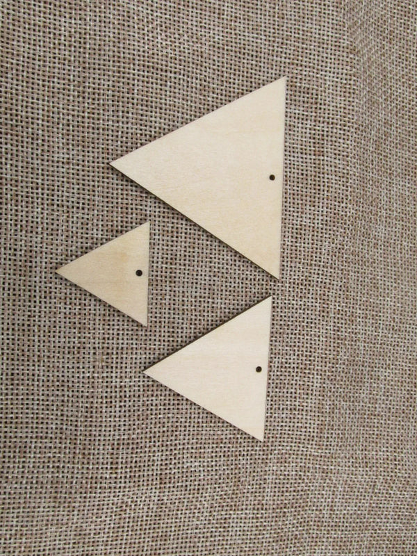 Unfinished Wood Triangle Shape Earring Pendant Jewelry Finding