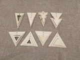 Unfinished Wood Triangle Shape Earring Pendant Jewelry Finding