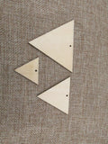 Unfinished Wood Triangle Shape Earring Pendant Jewelry Finding