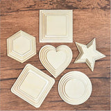 Unfinished Wood Pieces Square for Women Punk Style