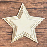 Unfinished Wood Pieces Square for Women Punk Style