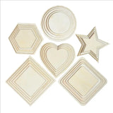 Unfinished Wood Pieces Square for Women Punk Style