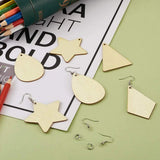 Wooden Earring Pendant 6 Styles DIY Craft Jewelry Making