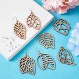 Wooden Leaf Earrings DIY with Hooks and Rings