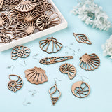 Unfinished Wooden Earrings Set Bulk Wood Charms for DIY Jewelry Making